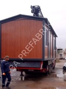21m2. Beşik Çatılı  Ahşap Desenli Yaşam Konteyneri