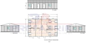 Prefabrik Şantiye Yemekhane Binası 99m2.