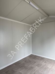 Beşik Çatılı  Ahşap Desenli Yaşam Konteyneri-27m2.