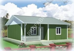 72m2. Prefabrik Konut binası