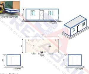 ŞANTİYE KAPM KONTEYNERİ 21m2.- 3A PREFABRİK