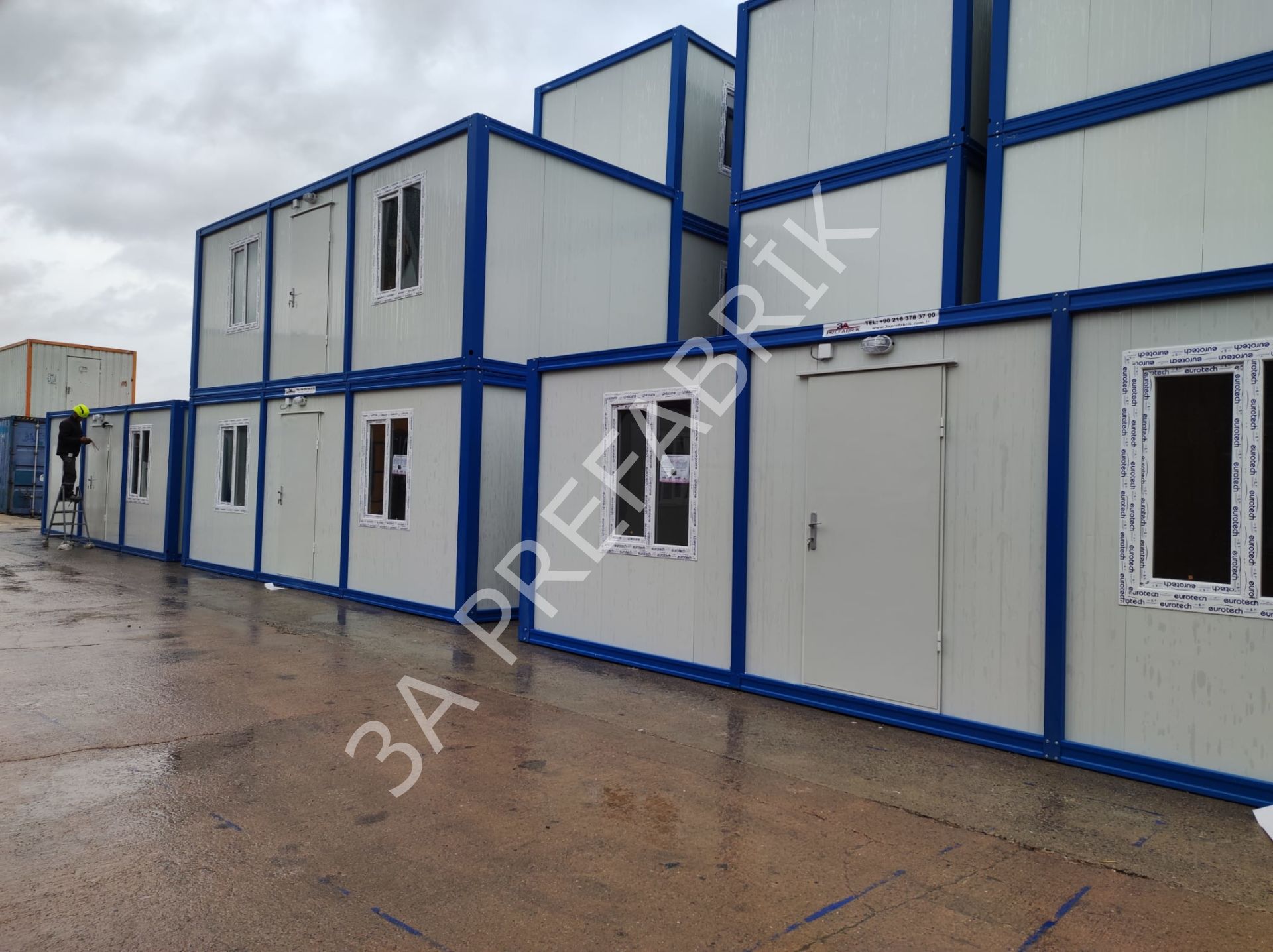 Ucuz Kaliteli Şantiye  Konteyneri- 3x7x2,50m-3A Prefabrik