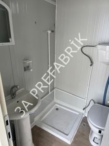 Çatılı  Ahşap Desenli Yaşam Konteyneri-27m2.