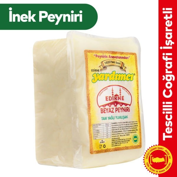 Edirne Beyaz Peyniri Tam Yağlı Yumuşak İnek (Vakumlu) 1kg