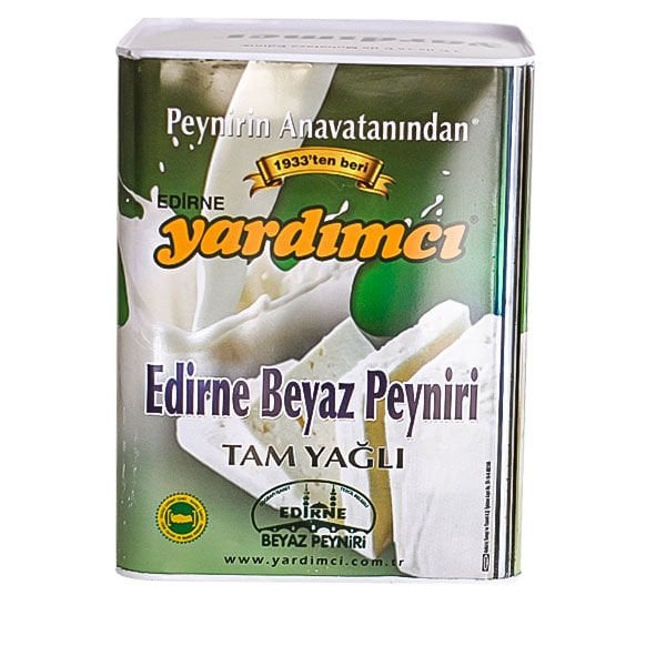 Edirne Beyaz Peyniri Tam Yağlı Sert İnek 5kg Teneke (Orta Sert)