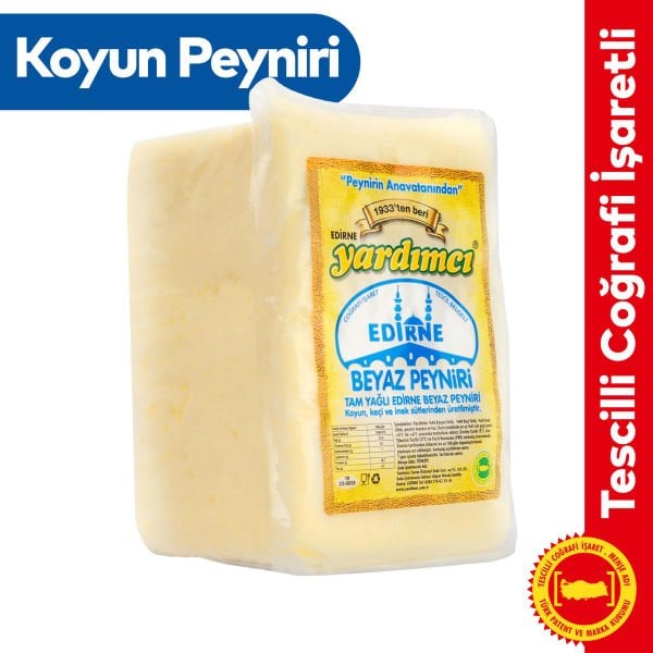 Edirne Beyaz Peyniri Tam Yağlı Koyun (Vakumlu) 1kg