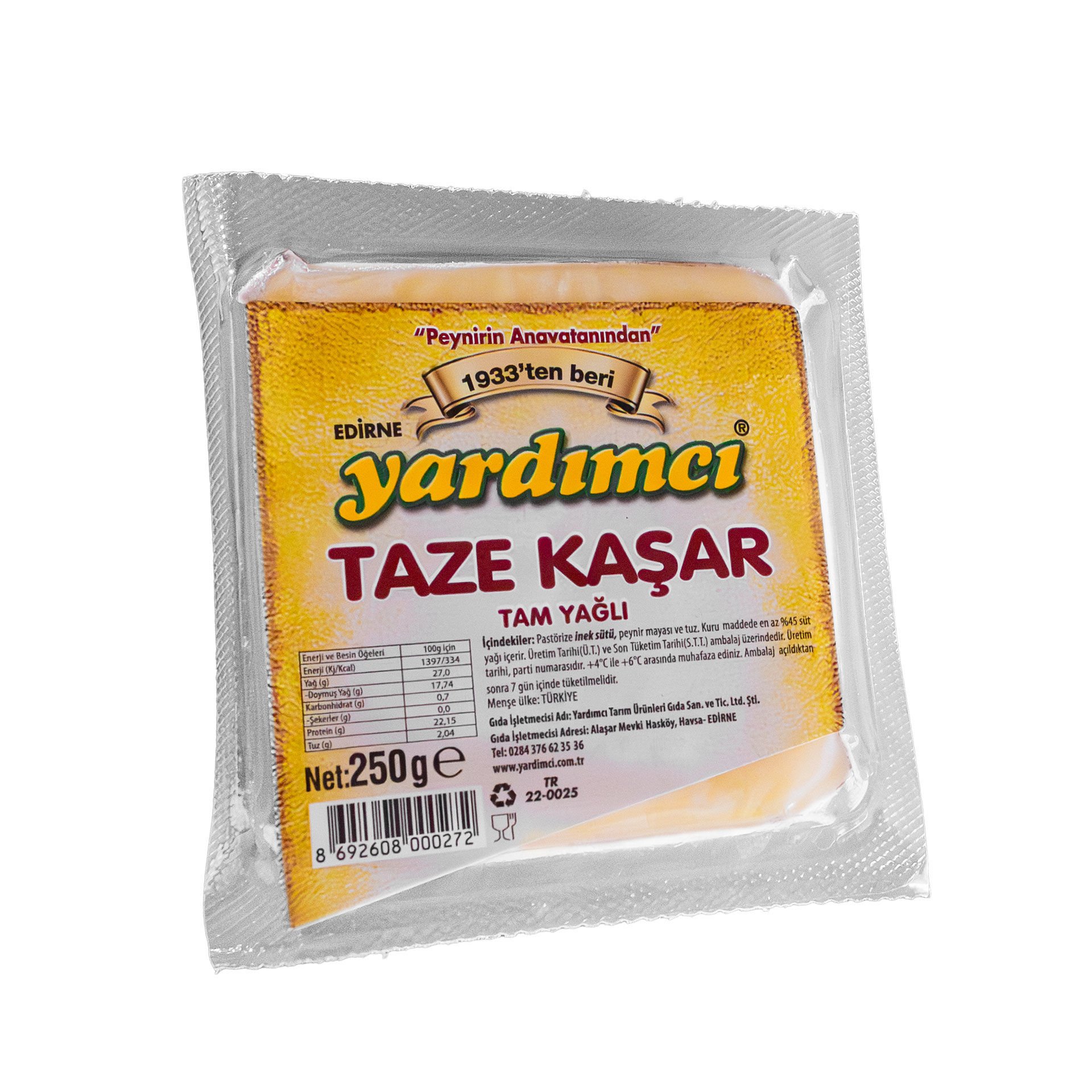 Taze Kaşar (Vakumlu) 250gr