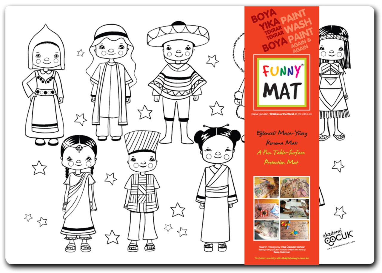 Funny Mat - Dünya Çocukları (33,5 x 48cm)