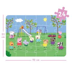 A Happy Day: Peppa Pig 3 in 1 Puzzle (12 - 16 - 24 Parça Yapboz)