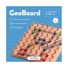 GeoBoard - Ahşap Lastikli Şekiller Montessori Geometri Oyunu