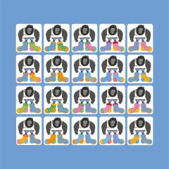 Giant Socks Gorilla 40 Kartlı Hafıza, Eşleştirme ve Puzzle Oyunu