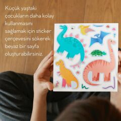 Reusable Sticker Set: Dinosaurs - Tak Çıkar Çıkartma Oyunu