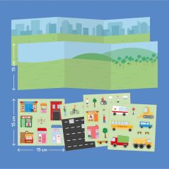 Reusable Sticker Set: My City - Tak Çıkar Çıkartma Oyunu