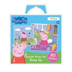 Dress-Up Reusable Sticker Set: Peppa Pig'in Tarzını Belirle 80 çıkartma 2 sahne