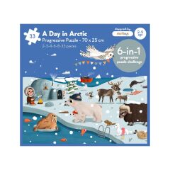 A Day in Arctic: 6 in 1 Puzzle (2-3-4-6-8-33 Parça Yapboz) ile Kuzey Kutbunu Keşfet
