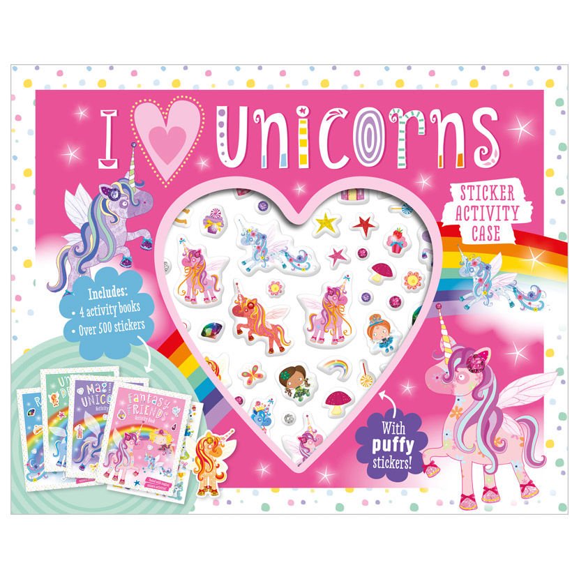 I Love Unicorns Sticker Activity Case