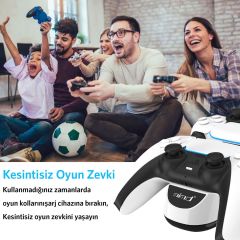 Case 4U Sony Playstation 5 Dualsense Şarj Istasyonu PS5 - Beyaz