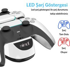 Case 4U Sony Playstation 5 Dualsense Şarj Istasyonu PS5 - Beyaz