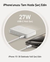 Anker 633 MagGo Powerbank 10k 15W Beyaz - A1654