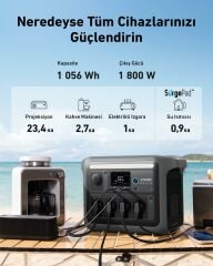 Anker SOLIX C1000X PowerHouse 1056Wh I 1800W Taşınabilir Güç Kaynağı - A1761
