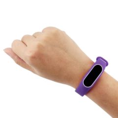 Xiaomi Mi Band 2 Akıllı Bileklik Kordonu Mor - Beyaz Çerçeveli