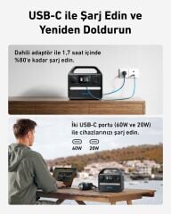 Anker SOLIX 522 PowerHouse 300Wh I 300W Taşınabilir Güç Kaynağı - A1721