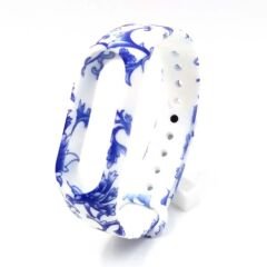 Xiaomi Mi Band 2 Akıllı Bileklik Kordonu Mavi Çiçekler