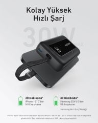 Anker Powerbank 10K 30W USB-C Siyah - A1688