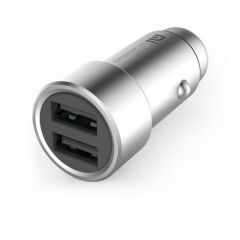 Xiaomi Araç Şarj Cihazı Gri Metal Tasarım 2 USB (3.6A Hızlı Şarj)
