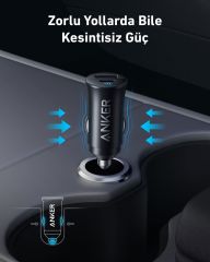 Anker Araç Şarjı 30W 2 Port Siyah - A2741