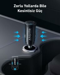 Anker Araç Şarjı 30W 2 Port Siyah - A2741