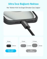 Anker Zolo USB-C to USB-C Kablo 1m. 240W-A8060