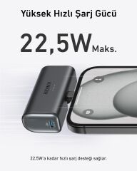 Anker Nano Powerbank 5000 mh 22.5W USB-C- Mavi -A1653