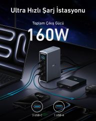 Anker Prime Charging Dock 14-in-1 160W Gri-A83B6