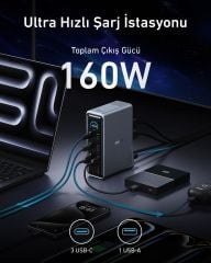 Anker Prime Charging Dock 14-in-1 160W Gri-A83B6