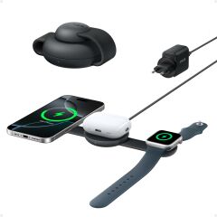 Anker MagGo 3in1 Kablosuz Katlanır Şarj -Siyah - B25M8