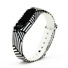 Xiaomi Mi Band 2 Akıllı Bileklik Kordonu Siyah Beyaz Çubuklar