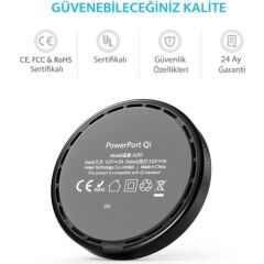ANKER PowerPort Qi 2.jenerasyon Kablosuz Şarj Cihazı