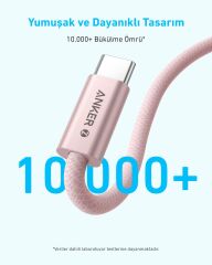 Anker Zolo USB C to C 240W 1m Kablo Beyaz- A8060