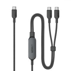 Anker 2’si 1 Arada USB-C'den USB-C’ye Örgülü Kablo (1.2m, 140W) - A8895