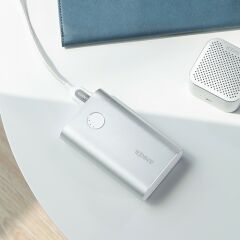 Anker PowerCore+ 10050 mAh QC 3.0 Hızlı Şarj Cihazı - Gümüş