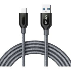 Anker Powerline+ USB-C to USB 3.0 Şarj/Data Kablosu 0.9 Metre - Siyah - Taşıma Çantalı