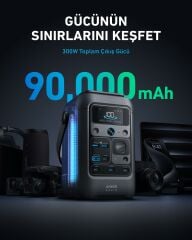 Anker SOLIX C300X DC 288Wh I 300W Taşınabilir Güç Kaynağı-A1723