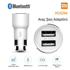 Xiaomi Roidmi Bluetooth Araç Şarj Cihazı Beyaz (FM Transmitter)