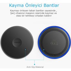 Anker PowerTouch USB-C  10W Kablosuz Hızlı Şarj Cihazı(QI Sertifikalı Tüm Cihazlar ile Uyumlu)