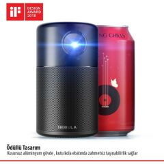 Anker Nebula Capsule Android  TV Box  Akıllı Taşınabilir WiFi Kablosuz Pico Projeksiyon Cihazı ve Hoparlör