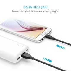 ANKER PowerLine Micro USB Şarj/ Data Kablosu 0.9 Metre - Beyaz