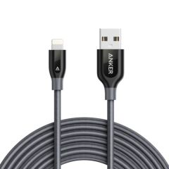 ANKER Powerline+ Lightning 3 Metre Örgülü MFI Lisanslı- Gri