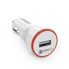 ANKER PowerDrive+ 1 24W Hızlı Araç Şarj Cihazı USB Qualcomm 3.0 & Micro USB Kablosu Hediyeli