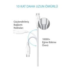 Anker PowerLine Micro USB Şarj/Data Kablosu 0.9 Metre - Gri